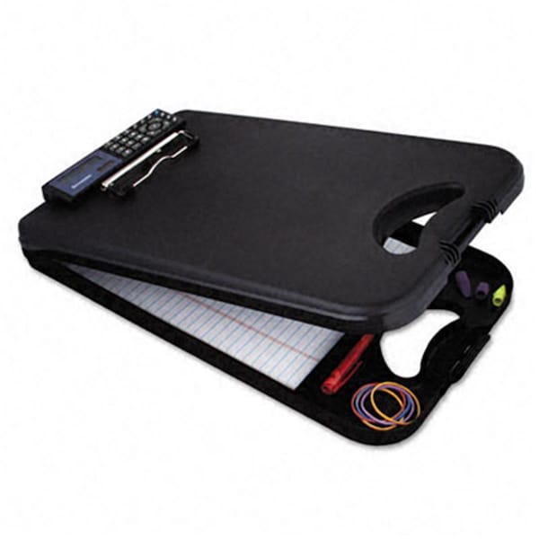 Vertex DeskMate II w/Calculator- 1/2" Capacity- 8-1/2w x 11-3/4h- Black VE196798 - main